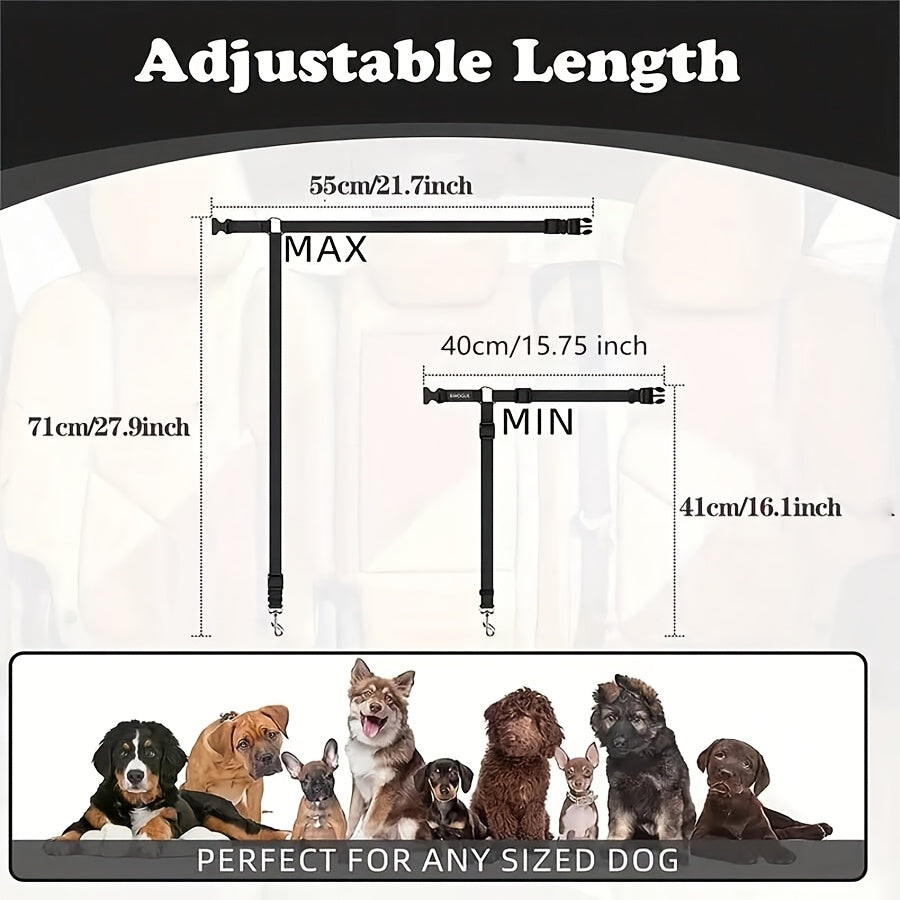 [1pc Dog Seat Belt] 1pc Dog Seat Belt for Vehicle Secure, Pet Car Tether Safety Leash | Dog Seatbelt Tether, Dog Seat Belt Buckle, Dog Car Seat Belt Christmas Gift
