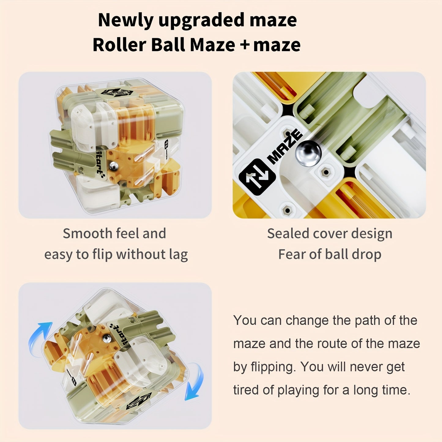 [3D Maze Cube] 3D Maze Cube, Educational Toy for Kids | Teaser Toy, Birthday Party Favors, Ages 3+, Color Random