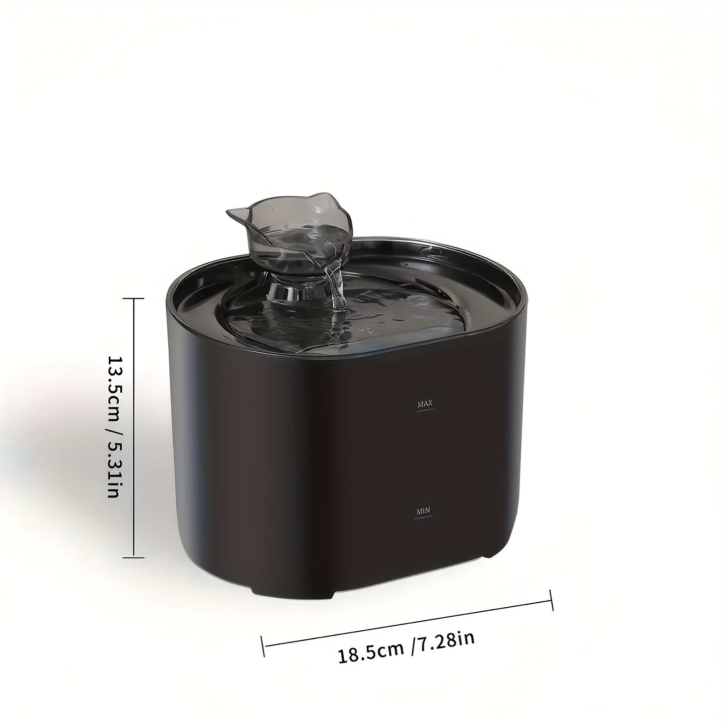 [Ultra Quiet Cat Fountain] Ultra Quiet 2.2L/74oz Cat Water Fountain - Cat Fountains with Cat-Shaped Spout - Indoor USB Powered Pet Drinking Dispenser