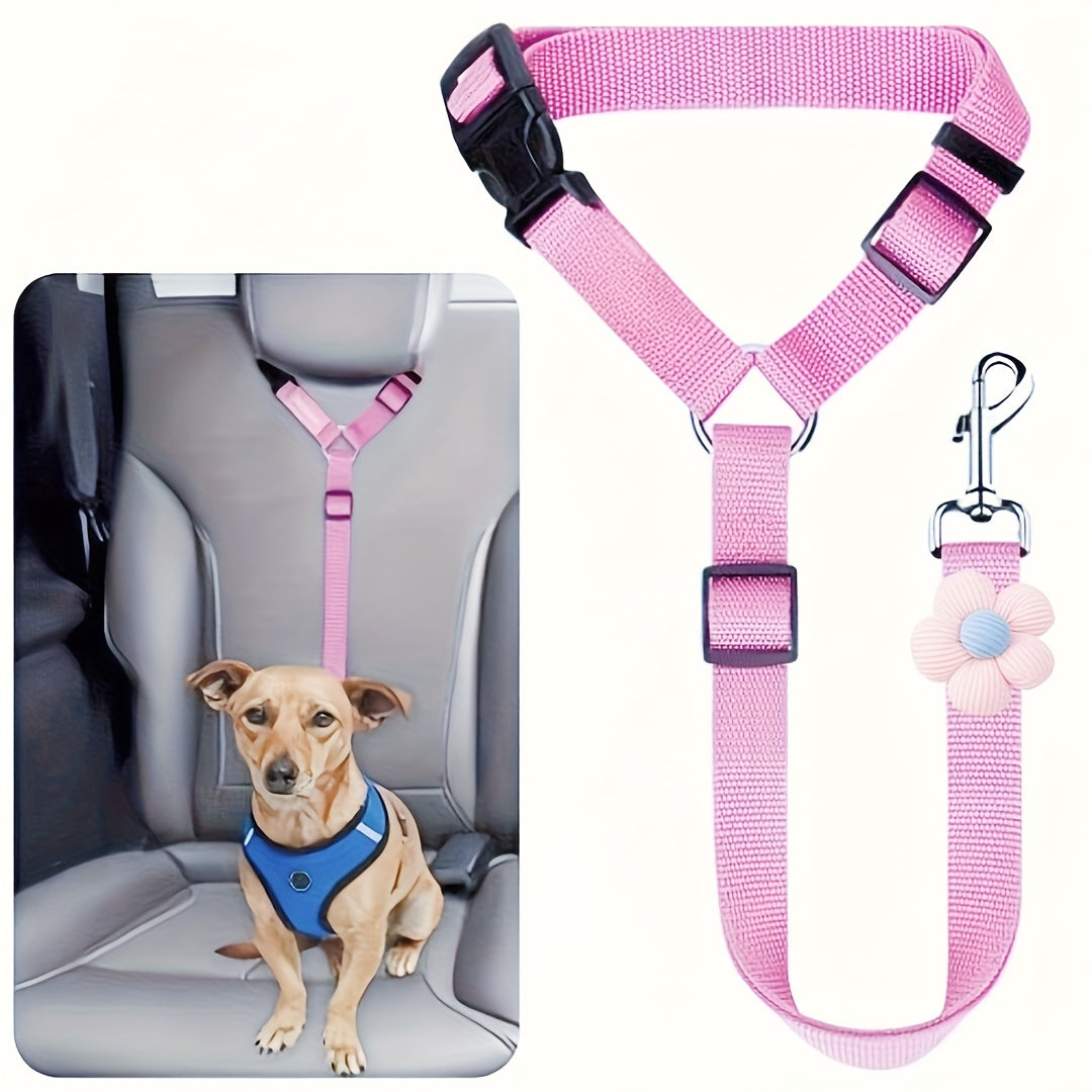 [1pc Dog Seat Belt] 1pc Dog Seat Belt for Vehicle Secure, Pet Car Tether Safety Leash | Dog Seatbelt Tether, Dog Seat Belt Buckle, Dog Car Seat Belt Christmas Gift