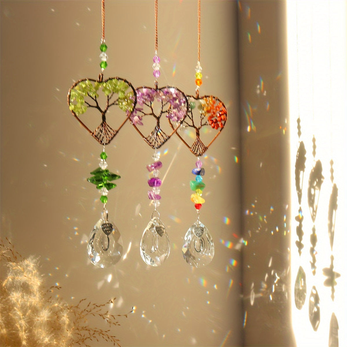 1pc/3pcs Tree of Life Sun Catcher Bring Positive Energy into Your Home with this Beautiful Tree of Life Sun Catcher!