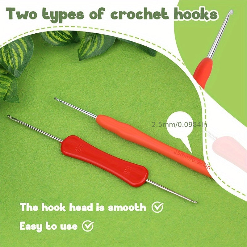 Tulip Crochet Kit Including 6 Colors of Yarn,2 X Crochet Hook,5 X Stitch Markers,1X Instructions,1 X Blunt Head Large Eye Needle,1 X Filled,7 X Iron Wires,1Xbundle of Fine Silver Wire, DIY Knitting Crochet