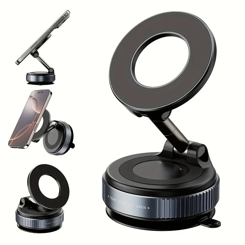 [N52 Magnetic Phone Holder] 360° Rotatable Upgraded N52 Magnetic Phone Holder, Aluminum Alloy | Waterproof, Secure Grip, Hands-Free Use, Vehicle Mounting, Sleek Design, Durable Holder, Car Accessories