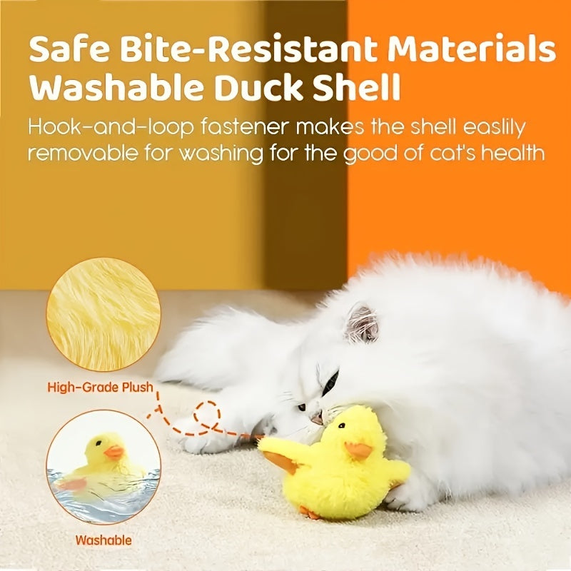 Simulated Animal Interactive Electric Cat Toy: Flap Wings Duck, Exercise and Entertainment, Tease Cat Toy