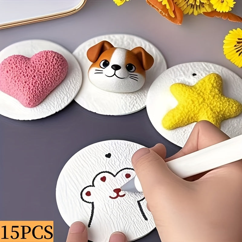 [3D Wood Pulp Paper] 10/15/20/30pcs 3D Round Wood Pulp High-Tech Compressed Paper | Foam Expands in Water Art Craft Paper for Fun Paper Crafts and DIY Activities | Ideal Gift Choice for Christmas Holidays, Office & Family Interaction, Creative Drawing and