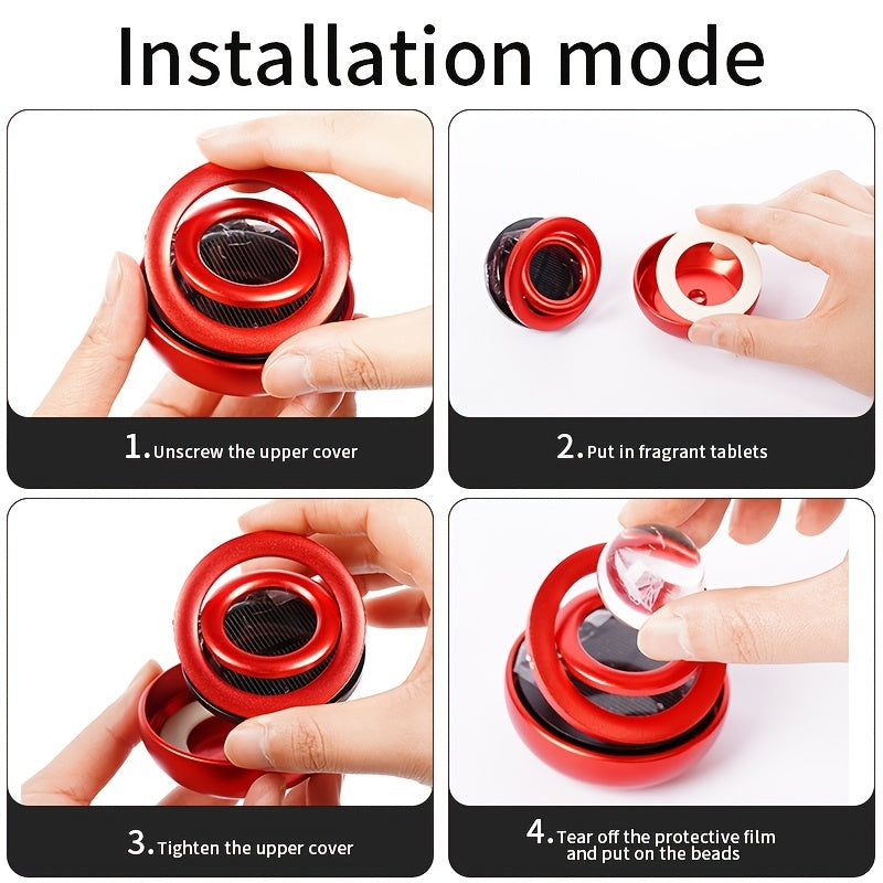 Solar Rotating Car Loaves Loaves Car Interior Decoration With Solid Car Fragrance Loaves