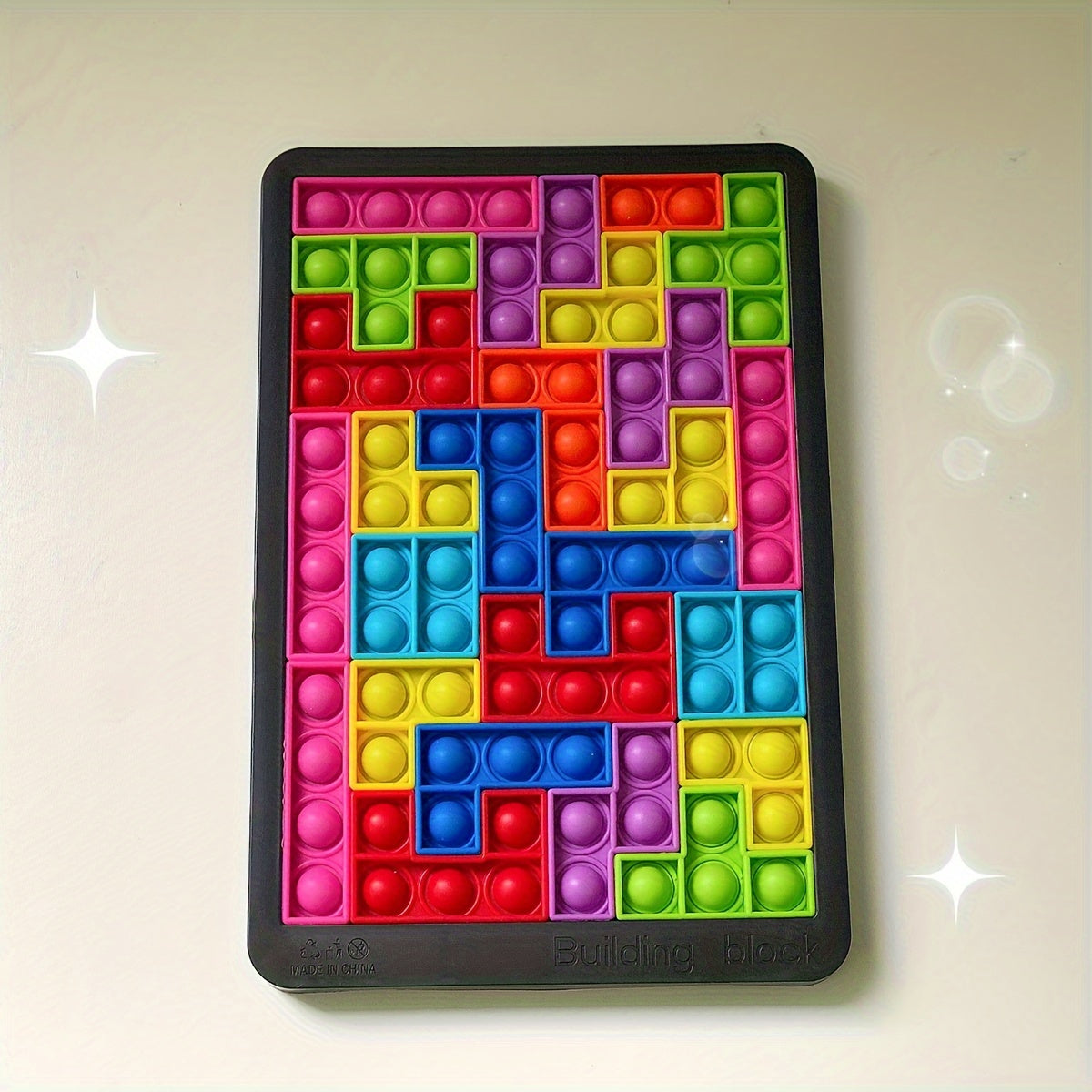 Soft Silicone Puzzle Building Blocks - Relax & Brain Teaser Game for Parent-Youngsters Bonding, Educational Toy