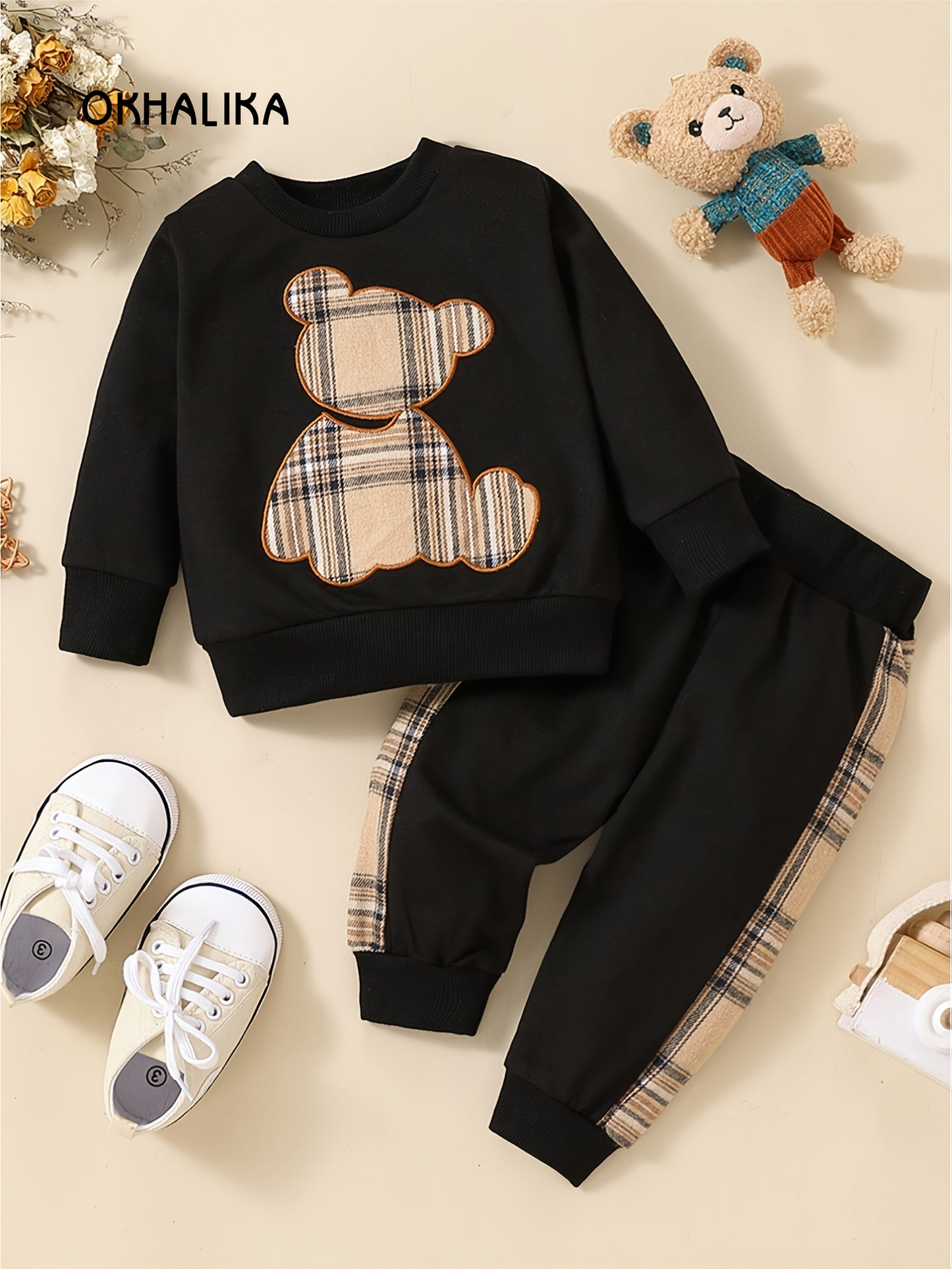 Toddler Baby Boy Clothes Set Long Sleeve Sweatshirt Top Casual Pants Fall Winter Outfit Sweatsuit, Perfect for Outdoor
