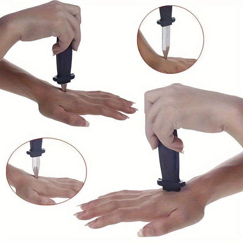 [Black PVC Retractable Knife] Retractable Black PVC Knife Prop | Magic Trick Dagger for Pranks, Jokes, Halloween, and Christmas Gifts, Suitable for Ages 18+