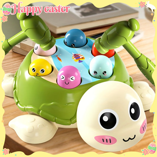 Interactive Turtle Hammering Game - Educational Desktop Toy for Hand-Eye Coordination, Multiplayer with 2 Hammers, Ideal Gift for Youngsters on Easter, Christmas, Halloween, Thanksgiving