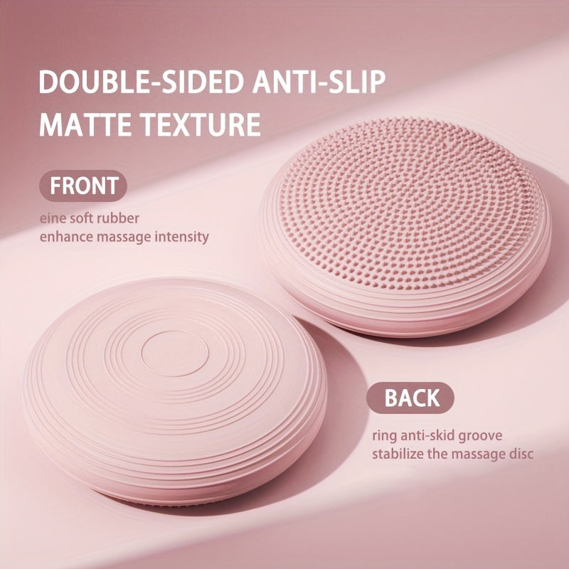 2-Piece Set Inflatable Core Trainer Yoga Balance Pad Set With PVC Material For Yoga, Pilates, And Balance Training