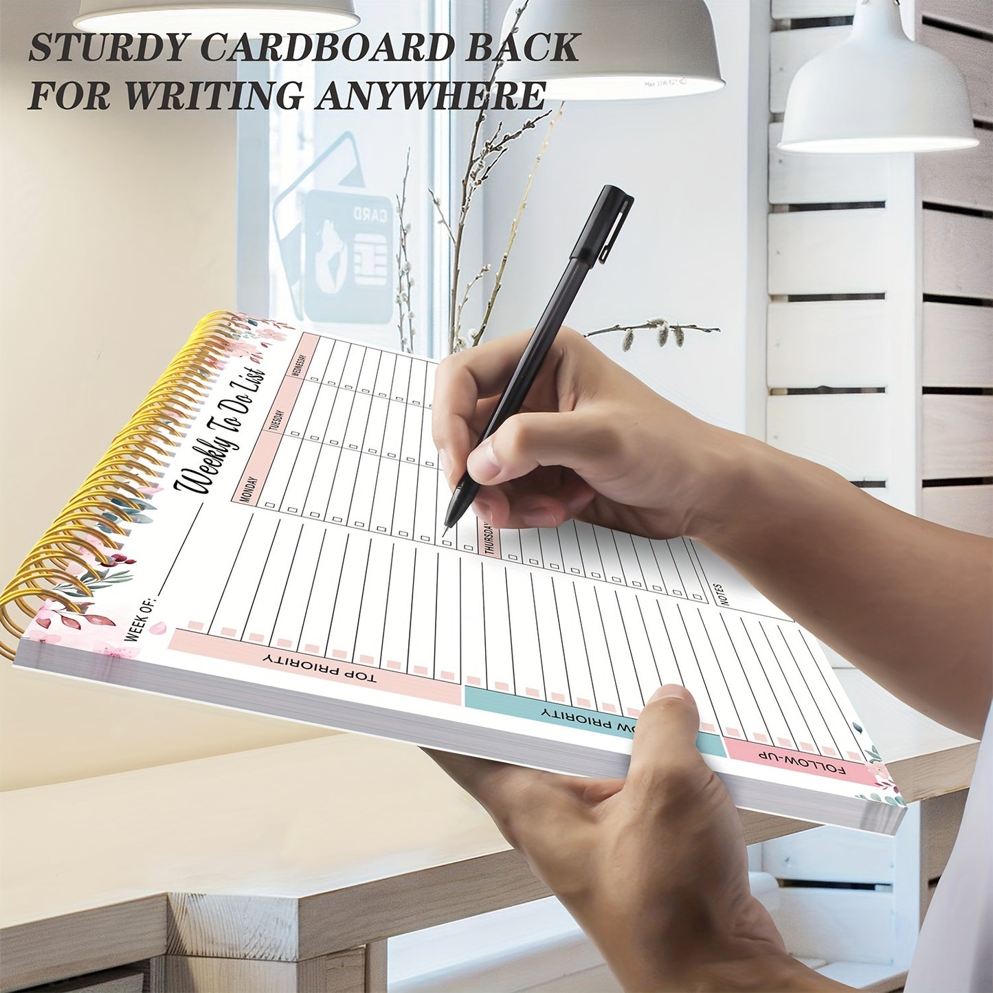 Weekly Student To-Do List Planner - English Academic Schedule Notebook with Daily Work Organizer, Top Priorities and Notes Section by BUBU