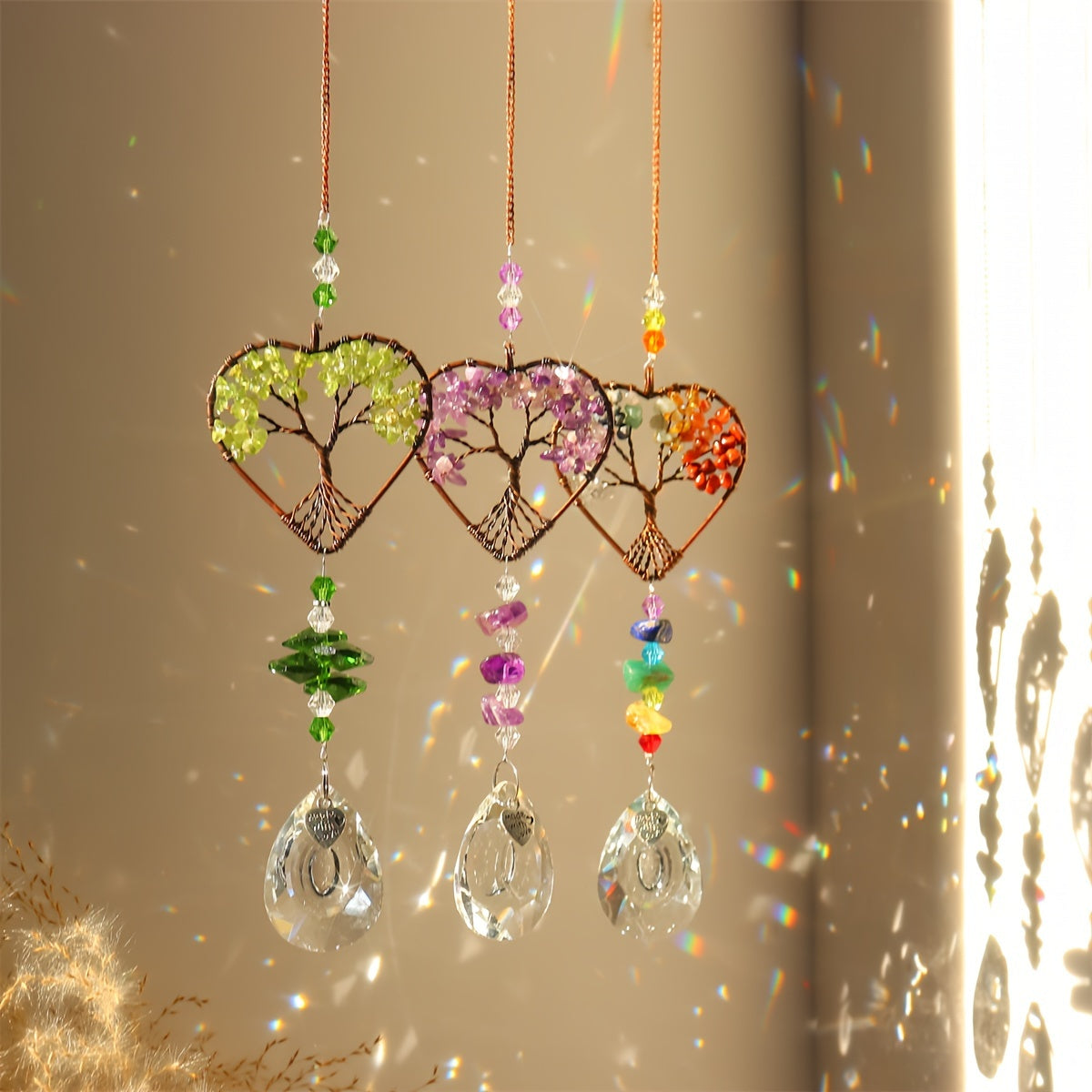 1pc/3pcs Tree of Life Sun Catcher Bring Positive Energy into Your Home with this Beautiful Tree of Life Sun Catcher!