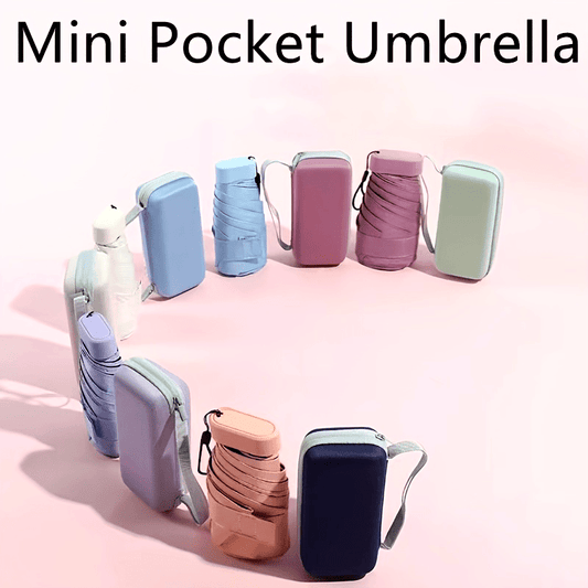 Popular Multi-Color Foldable Mini Pocket Umbrella, High-Quality Travel Umbrella, Lightweight Portable Umbrella for Christmas, Valentine's Day, Mother's Day, Women's Day, Ramadan, and Birthday Gifts