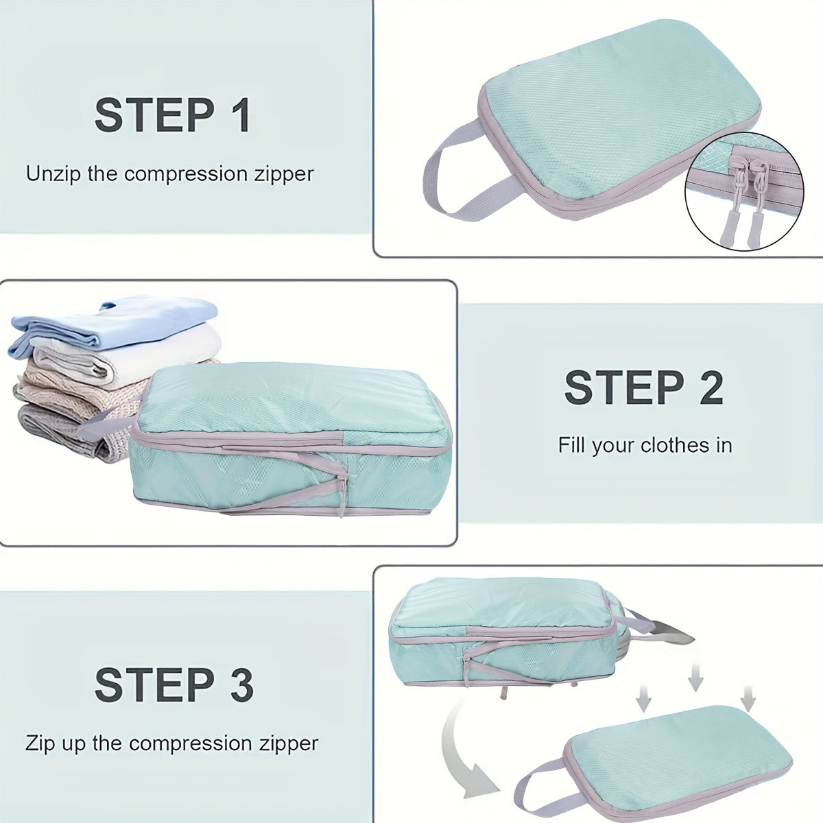 [Travel Luggage Set] 4pcs Travel Luggage Set | Travel Organizer, Travel Packing Cubes, Garment Bag, Clothing Protector Bag for Women, Travel Bag, Suitcase Set, Travel Essentials, Travel Must Haves, Duffle Bag, Travel Accessories