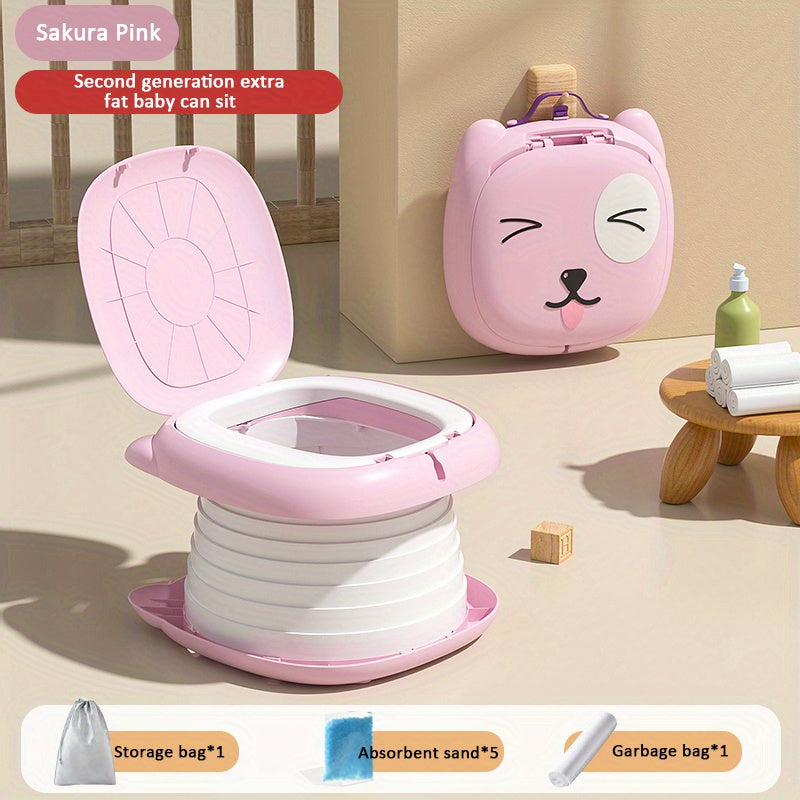 [Portable Potty] 1pc Portable Folding Potty Seat | Child Kids Travel Toilet, Foldable Emergency Potties, Infant Boys Girls Baby Training Toilet