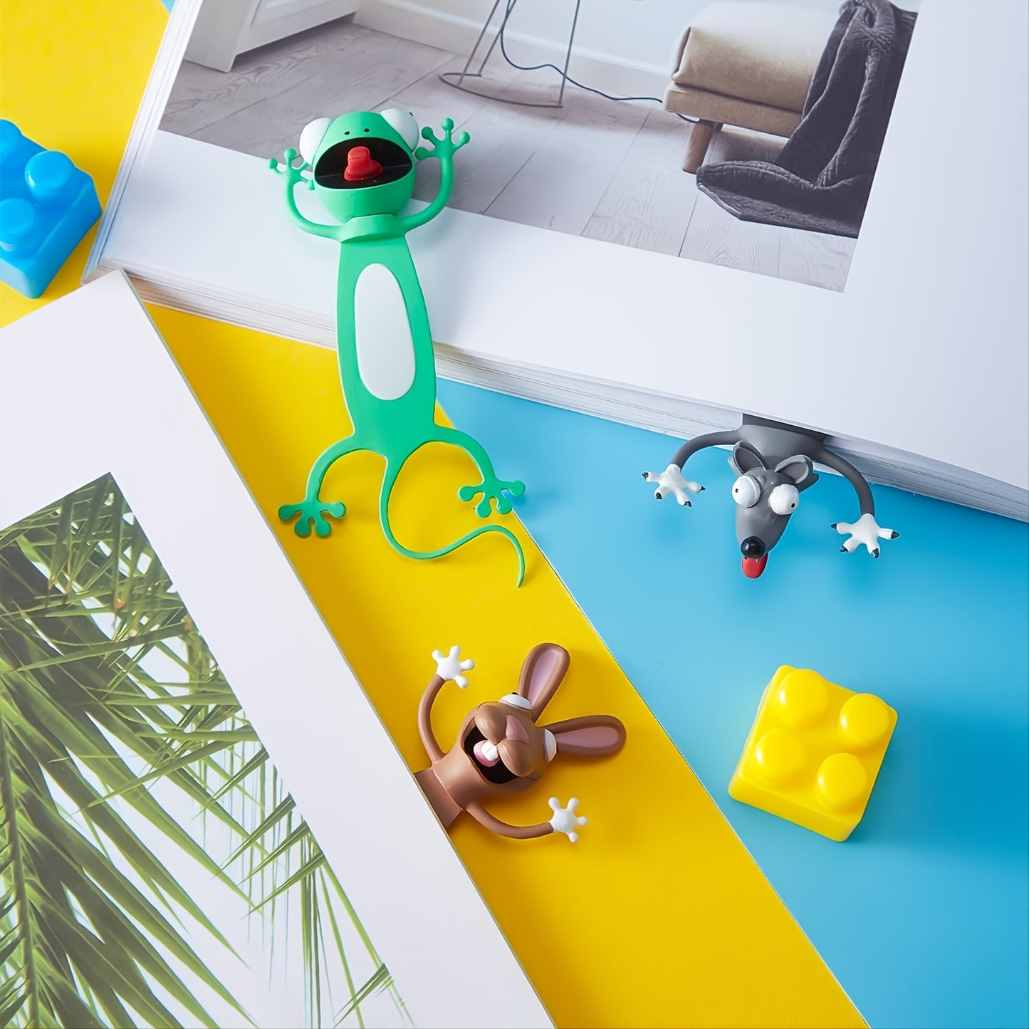 1pc 3D Animal Series Cute Bookmark, 10 Styles Available, Novelty Funny Cute Stationery