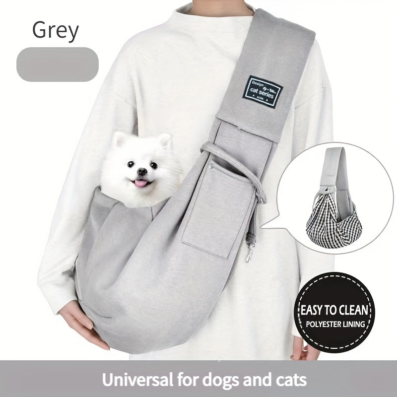 [For Outdoor Pet Travel Companion] Pet Sling Carrier, Soft Pet Carrier, Dog And Cat Travel Bag For Outdoor, Dog Carrier, Cat Carrier, Travel Companion For Puppies, Kittens & Small Animals Christmas Gift