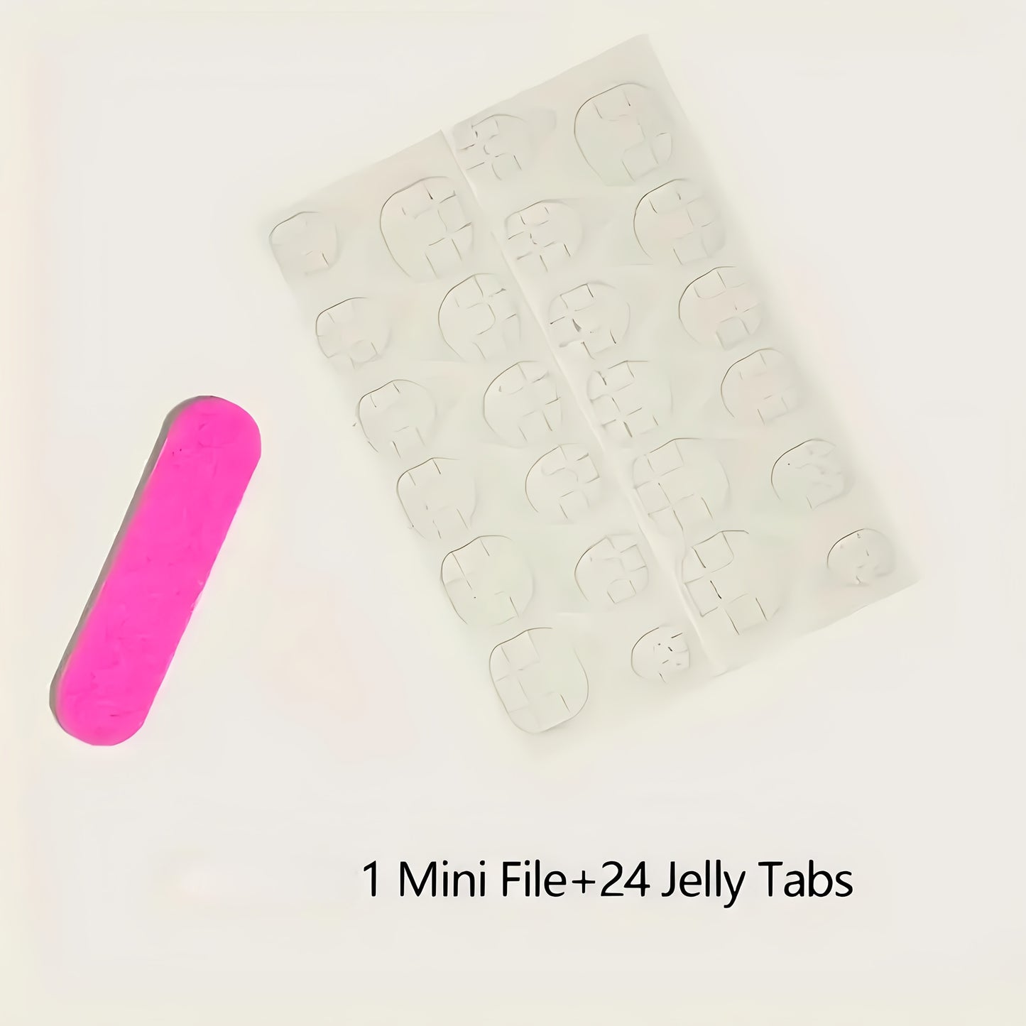 24pcs of Girlie Pink Sweet Heart-Shaped French Matte Textured False Nails Ready to Wear.