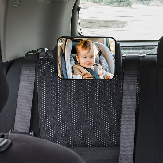 [Crash-Tested Car Mirror] Shatter-Resistant Car Mirror | Designed for Rear-Facing Infants, Crash-Tested, Providing a Broad And Clear View