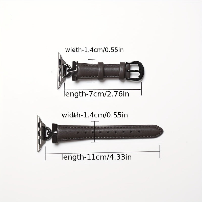 [For Apple Watch Synthetic Leather] Synthetic Leather Smartwatch Band for Apple Watch Series SE, 8, 7, 6, 5, 4, 3, Ultra - Fashionable D-Buckle Design, High-End Niche Creative Replacement Strap