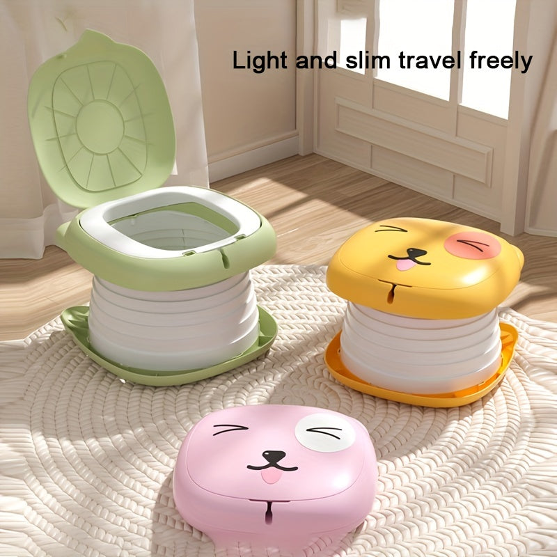 [Portable Potty] 1pc Portable Folding Potty Seat | Child Kids Travel Toilet, Foldable Emergency Potties, Infant Boys Girls Baby Training Toilet