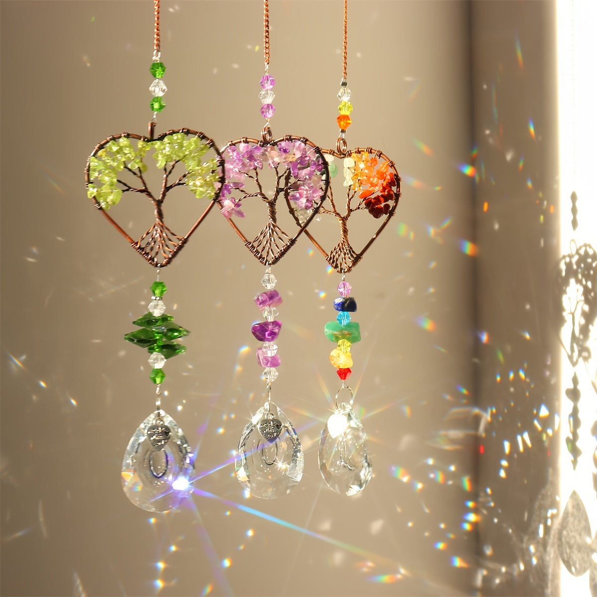 1pc/3pcs Tree of Life Sun Catcher Bring Positive Energy into Your Home with this Beautiful Tree of Life Sun Catcher!