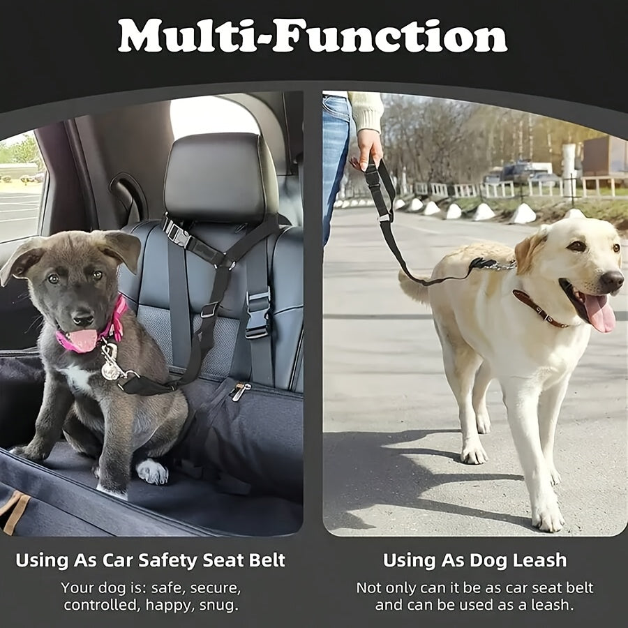 [1pc Dog Seat Belt] 1pc Dog Seat Belt for Vehicle Secure, Pet Car Tether Safety Leash | Dog Seatbelt Tether, Dog Seat Belt Buckle, Dog Car Seat Belt Christmas Gift