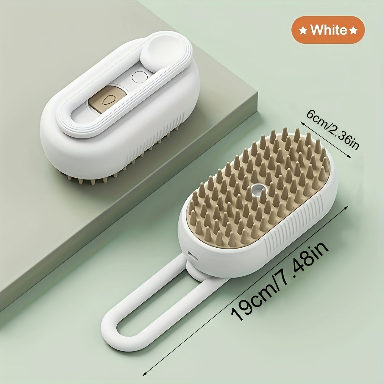 [3 In 1 Steamy Brush] 3 In 1 Cat Steamy Brush, Steamy Cat Brush | Cat Brush Massaging Comb, USB Recharging Pet Grooming Comb - for Removing Loose Hair & Massaging, Suitable for All Cats & Dogs, Perfect Gift for Pet Lovers