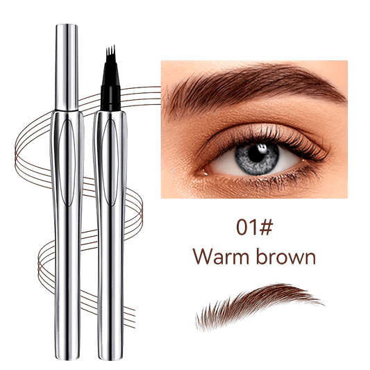 Waterproof & Sweat-Proof 4-Tip Eyebrow Pencil - Long-Lasting, Non-Fading for Natural, Defined Brows in 3 Shades, Perfect Gift for Valentine's Day & Birthdays, Eyebrow Pencil Waterproof