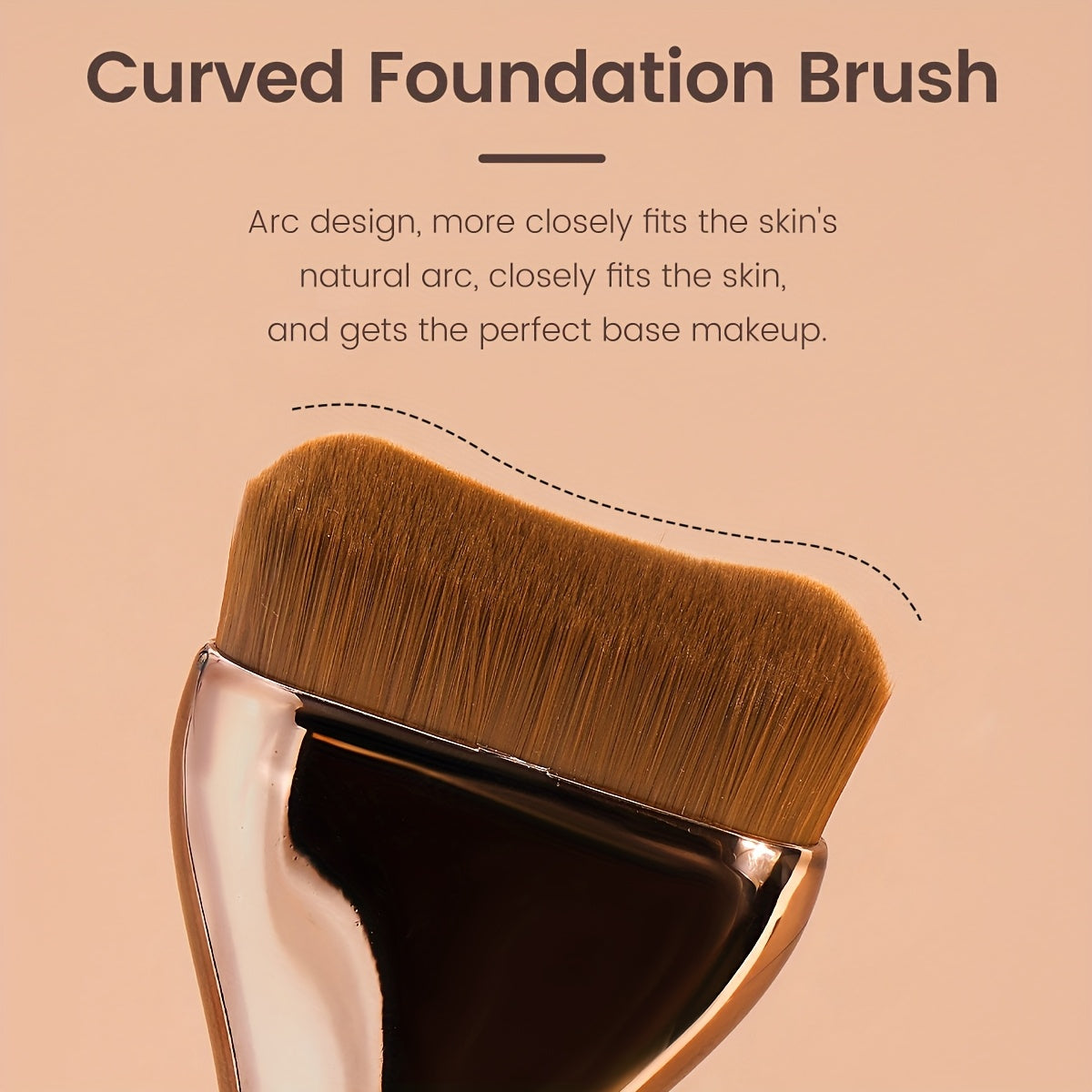 [MAANGE Makeup Brush] MAANGE Soft Nylon Foundation Brush - Travel-Friendly Makeup Brush for Even Application, Metal Handle, Ideal for All Skin Types, Perfect Mother's Day Gift, Essential Makeup Brush