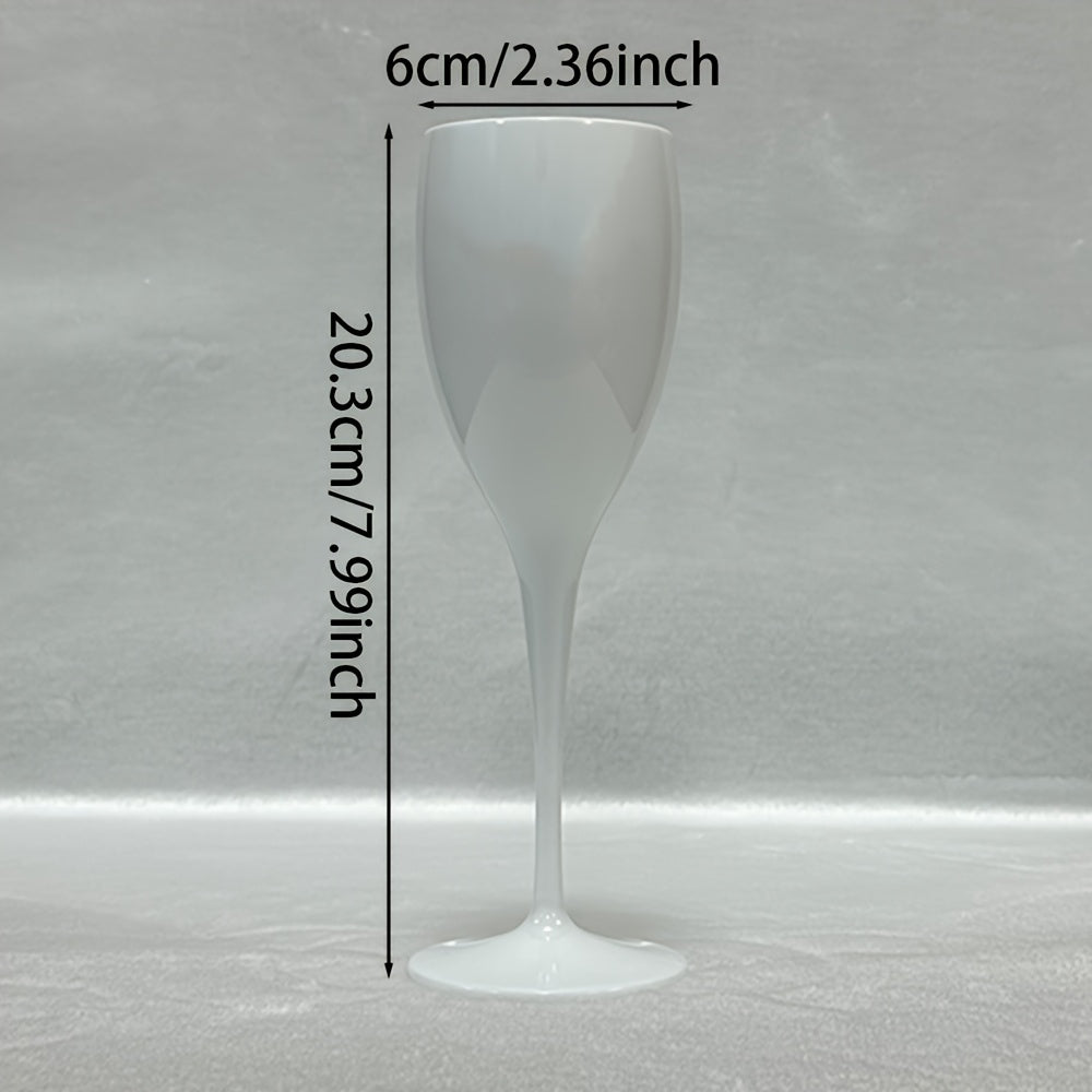 6/12 plastic champagne glasses wine glasses, plastic champagne glasses are versatile and suitable for wine, beer, cocktails, champagne, parties, restaurants, cafes, bars, festivals (6 ounces)