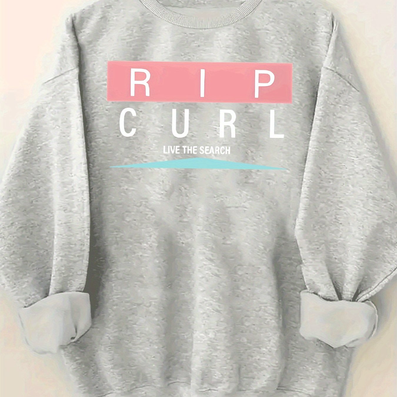 1pc Graphic Print Oversized Sweatshirt - Women'S Casual Long Sleeve Fleece-Lined Crew Neck Pullover, Soft & Cozy, Maroon with Pink & White Design, Perfect for Fall/Winter, Oversized Sweatshirt