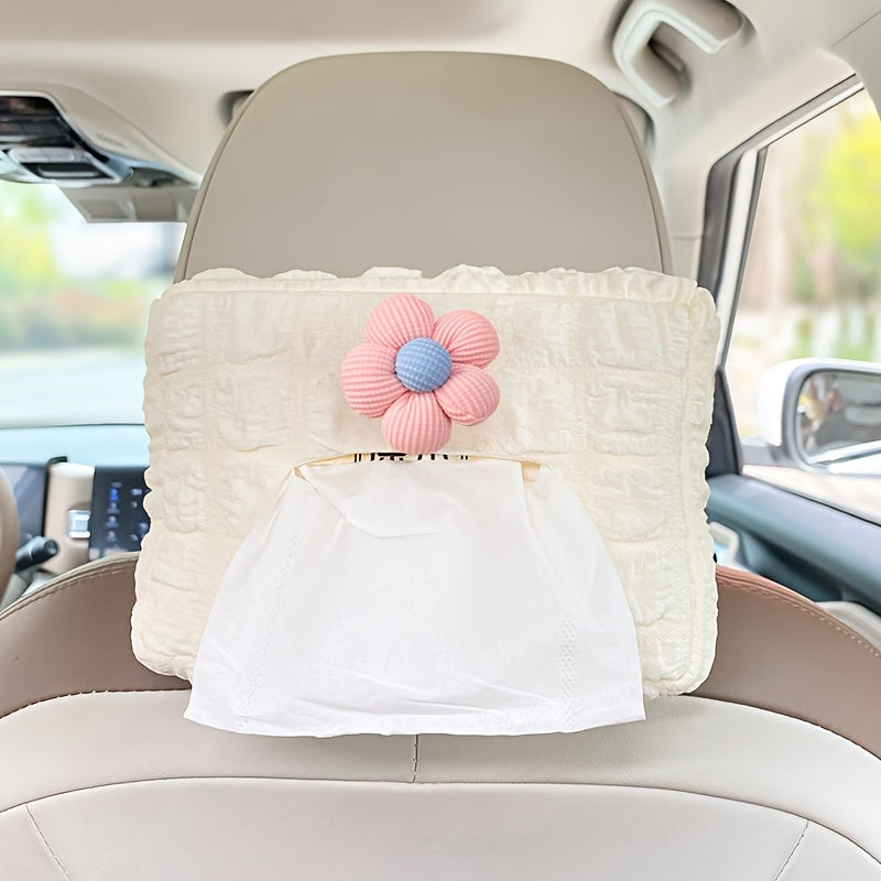 [Cute Car Tissue Box] Car Tissue Box, Car Suction Box, Armrest Box, Sun Visor, Seat Hanging Type, Cute, Simple, and High-end Paper Bag