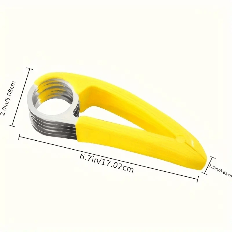 1pc Stainless Steel Banana & Cucumber Slicer - Food-Safe, Easy to Use, Ideal for BBQs & Outdoor Cooking, Kitchen Gadget, Outdoor Kitchenware, Essential Tool for Camping and Dinin