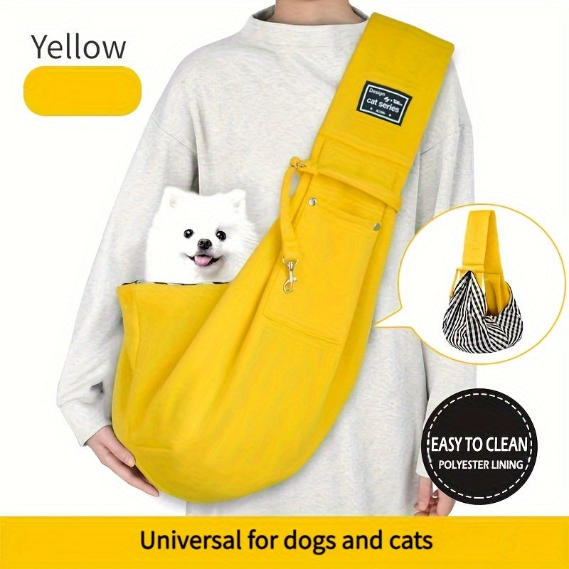 [For Outdoor Pet Travel Companion] Pet Sling Carrier, Soft Pet Carrier, Dog And Cat Travel Bag For Outdoor, Dog Carrier, Cat Carrier, Travel Companion For Puppies, Kittens & Small Animals Christmas Gift