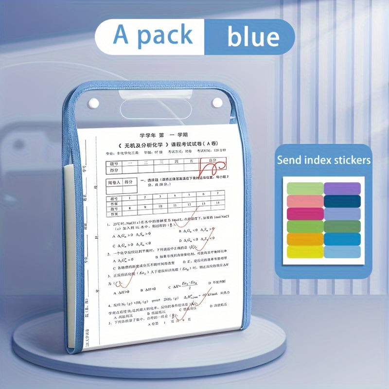 1pc, Durable A4 13-Pocket Expanding File Folder, Organ bag, Thickened PVC transparent, Organizer for Student Papers & Documents, for storing student test papers and data files