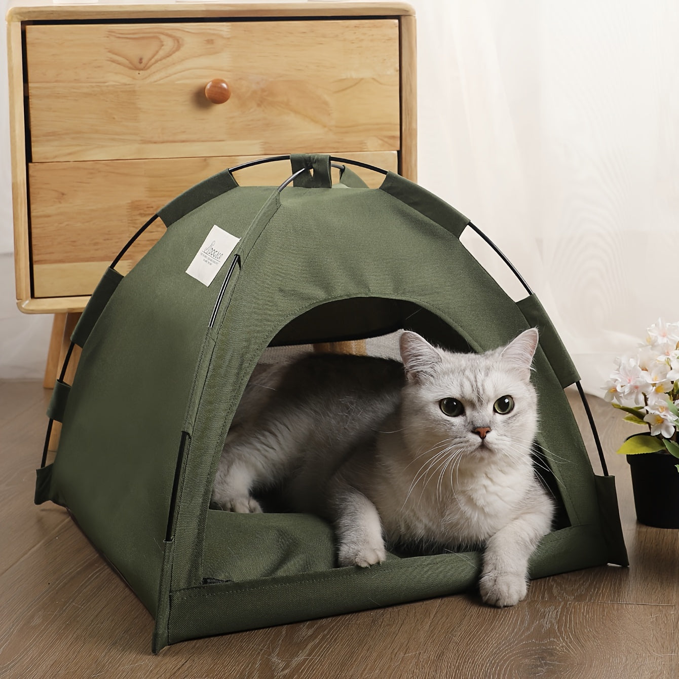 Cozy Pet Tent for Cats and Dogs - Soft and Comfortable Sleeping Nest with Solid Color Design Christmas Gift