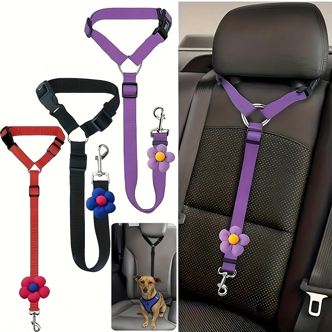 [1pc Dog Seat Belt] 1pc Dog Seat Belt for Vehicle Secure, Pet Car Tether Safety Leash | Dog Seatbelt Tether, Dog Seat Belt Buckle, Dog Car Seat Belt Christmas Gift