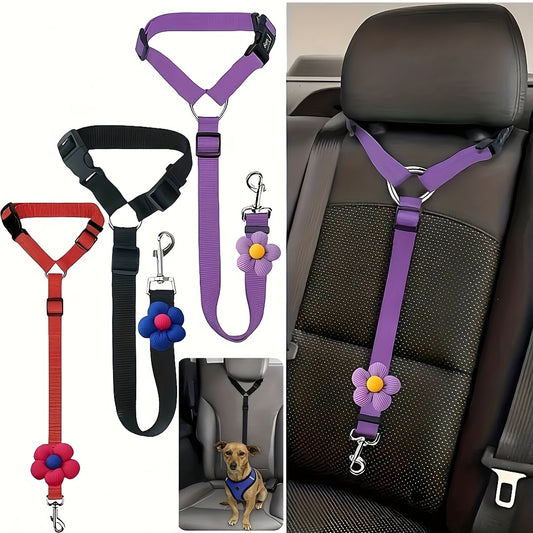 [1pc Dog Seat Belt] 1pc Dog Seat Belt for Vehicle Secure, Pet Car Tether Safety Leash | Dog Seatbelt Tether, Dog Seat Belt Buckle, Dog Car Seat Belt Christmas Gift