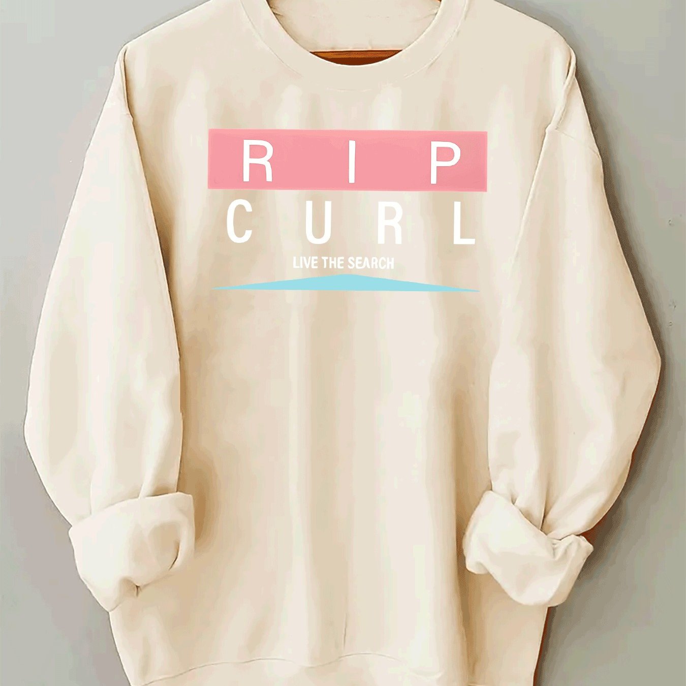 1pc Graphic Print Oversized Sweatshirt - Women'S Casual Long Sleeve Fleece-Lined Crew Neck Pullover, Soft & Cozy, Maroon with Pink & White Design, Perfect for Fall/Winter, Oversized Sweatshirt