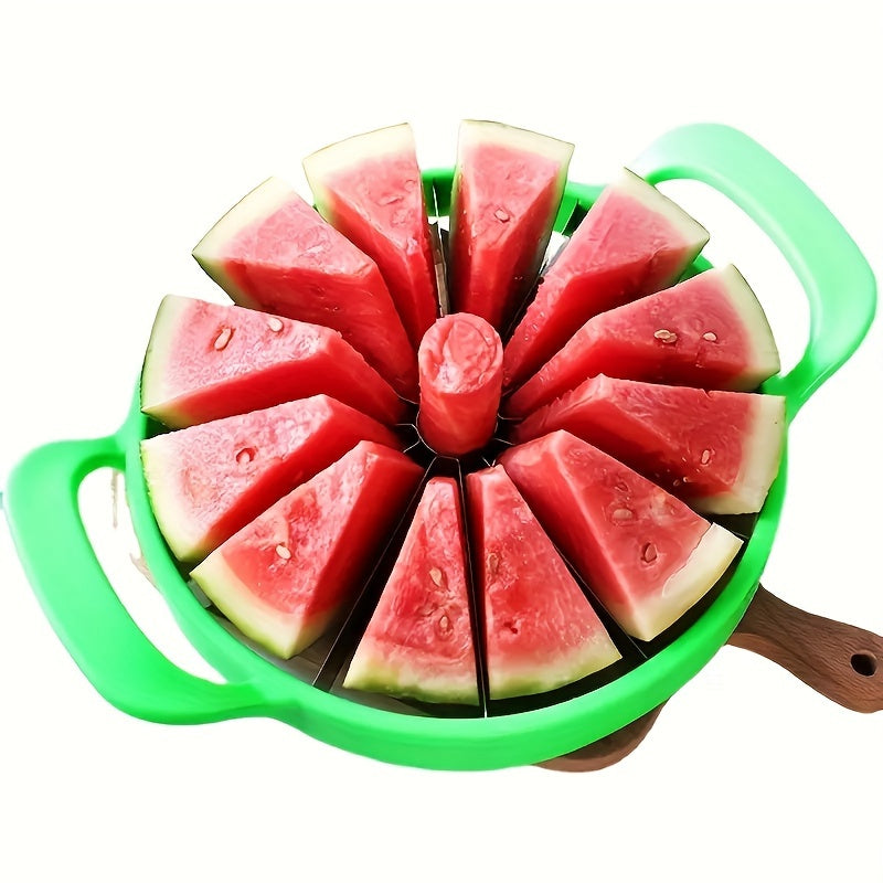 1pc, Watermelon Slicer, Creative Watermelon Cutter, Stainless Steel Watermelon Divider, Reusable Watermelon Slicer, Fruit Divider, Kitchen Gadgets, Kitchen Supplies, Kitchen Stuff Kitchen Accessories