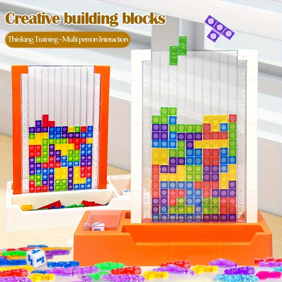 [Creative DIY Brain Teaser] 3D Mixed Color ABS Construction Toys - Creative DIY Stackable Brain Teaser Game Set - Educational Gift for Ages 8+