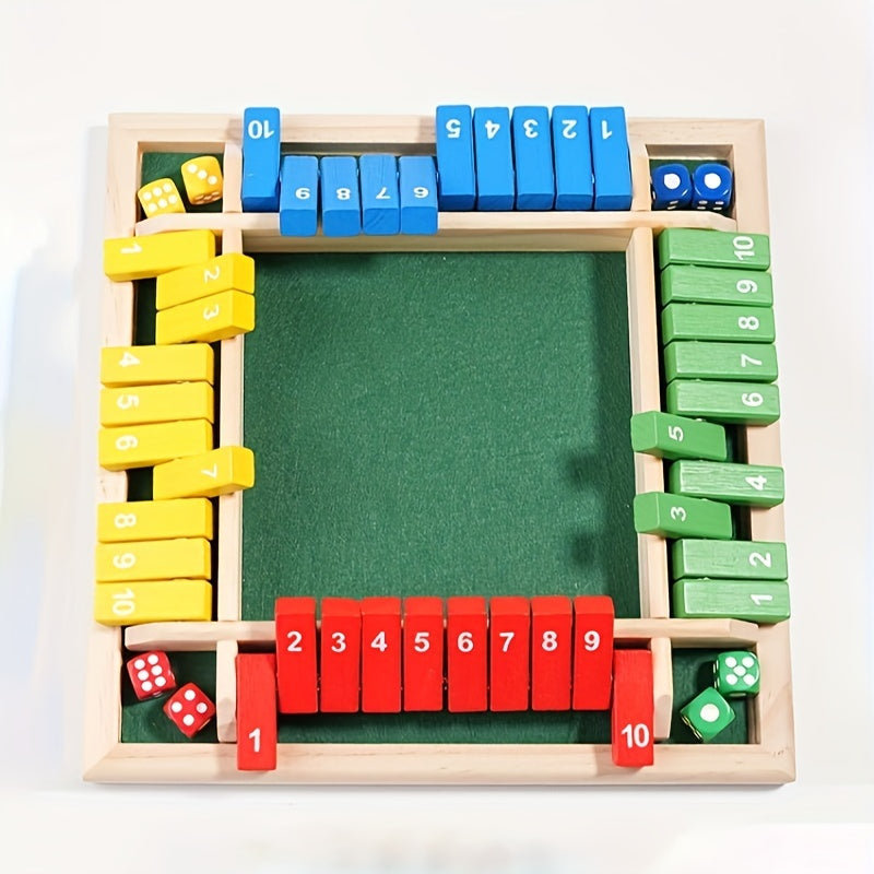 [Wooden Dice Toy] Colorful Eight Wooden Number Dice Game Toy | Educational Math Toy, Party Interactive Leisure Product, Family Interactive Table Game