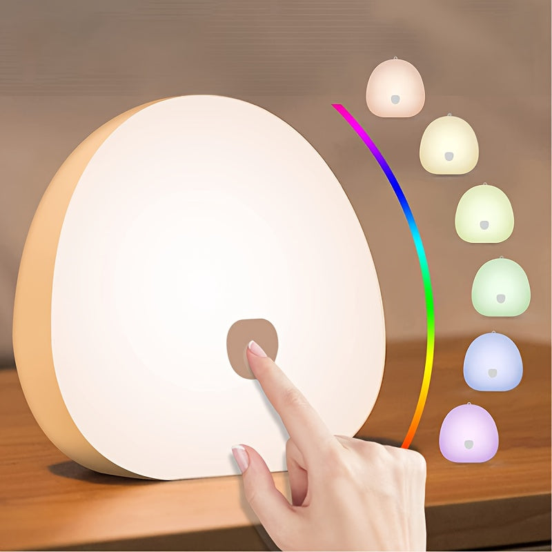 [White Noise Night Light] Multiple Colors White Noise LED Night Light | Stepless Dimming, with Timer, Sleep Sound White Noise with Natural Soothing Sounds, Memory Function Portable Sleep Device with 1200Mah Rechargeable Lithium Battery