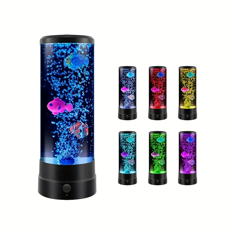 12-inch LED Bubble Fish Atmosphere Lamp Bedroom Table Lamp Gift Acrylic Bedside Lamp Strictly Selected Home Decoration Night Light