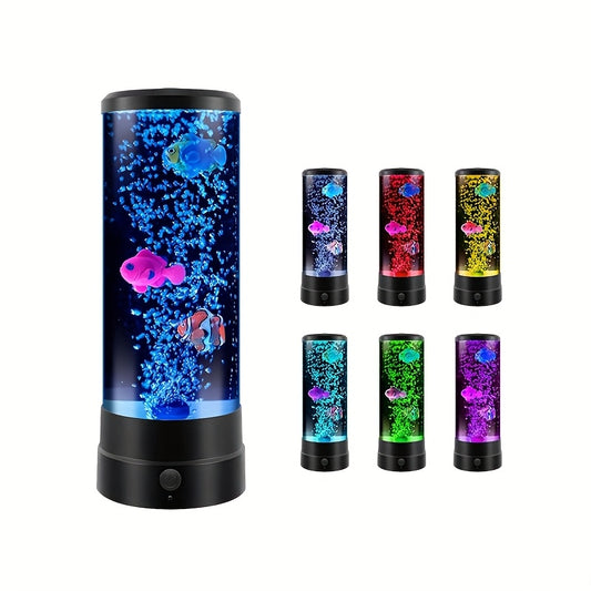 12-inch LED Bubble Fish Atmosphere Lamp Bedroom Table Lamp Gift Acrylic Bedside Lamp Strictly Selected Home Decoration Night Light