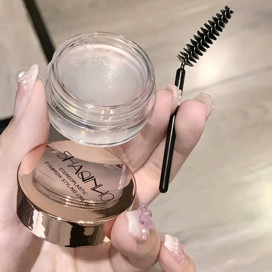 3D Stereoscopic Long-Lasting Waterproof Brow Gel - Defines and Shapes Natural Wild Brows with Quick-Dry Formula and Convenient Brush Applicator for All Skin Types