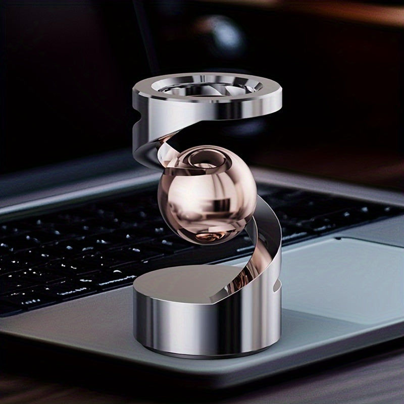 Elegant Gyroscope Desk Toy - Aluminum Alloy, Non- Levitating, Finger Rotation Desktop Ornament for Office Decor