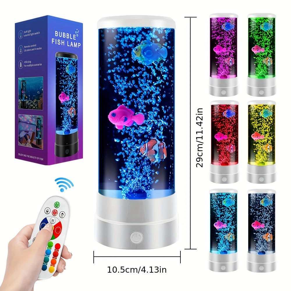 12-inch LED Bubble Fish Atmosphere Lamp Bedroom Table Lamp Gift Acrylic Bedside Lamp Strictly Selected Home Decoration Night Light